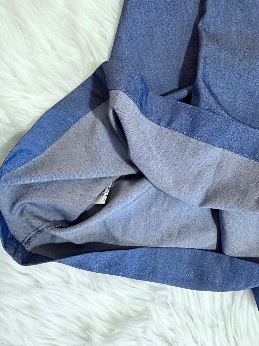 RIHOAS Blue Chambray Lapel Button Front Midi Dress Size S NWT - Picture 5 of 14